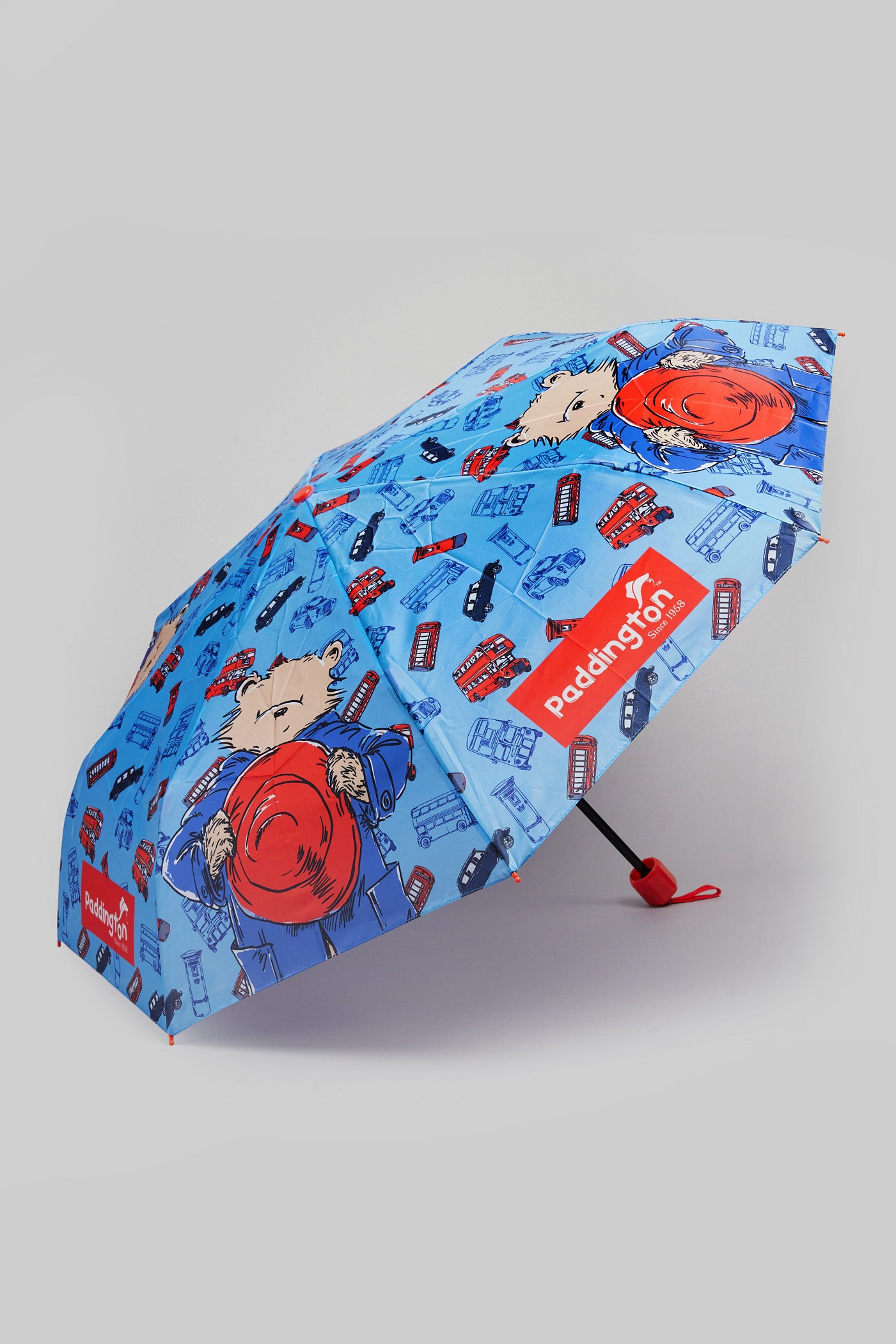 PADDINGTON CLASSIC AOP BLUE & RED POLYESTER UMBRELLA