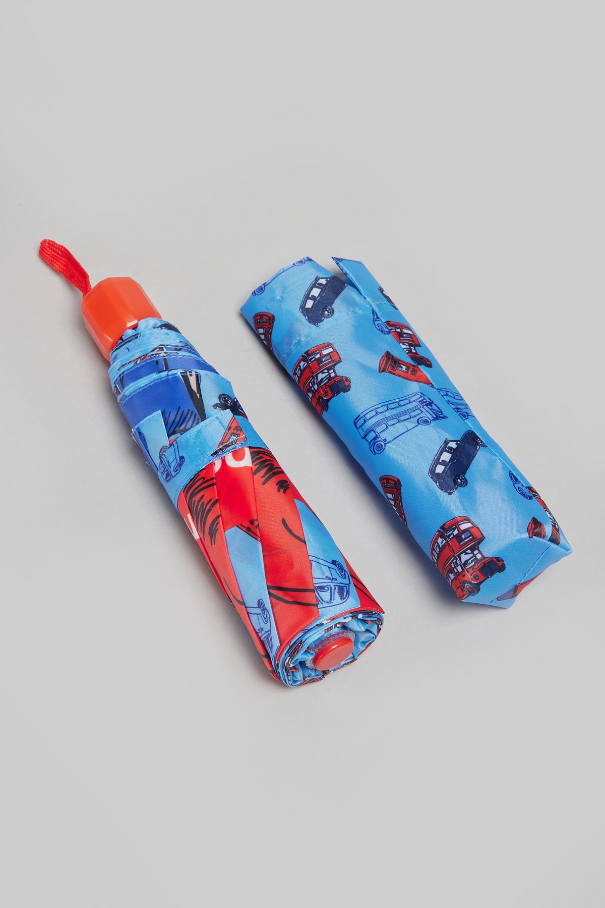 PADDINGTON CLASSIC AOP BLUE &amp; RED POLYESTER UMBRELLA