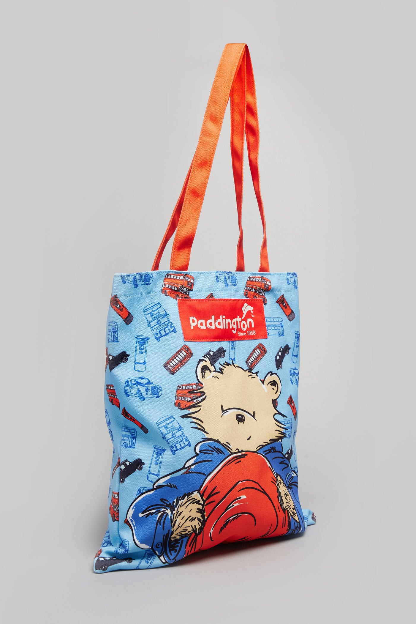 PADDINGTON CREAM, RED & BLUE CANVAS TOTE BAG