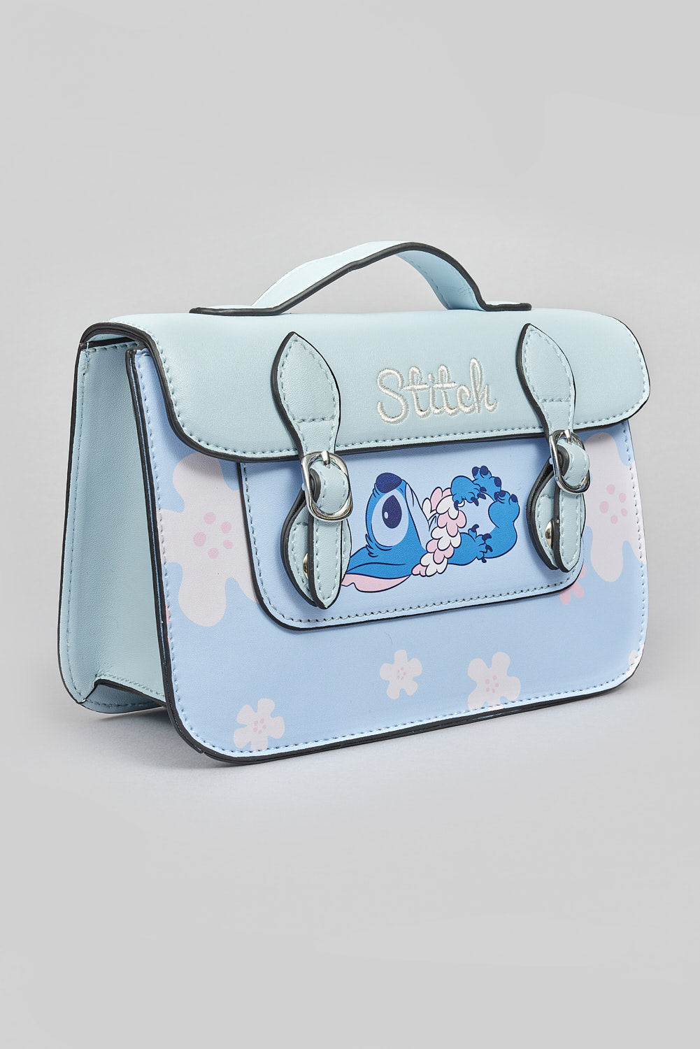 STITCH PU CROSS BODY SATCHEL