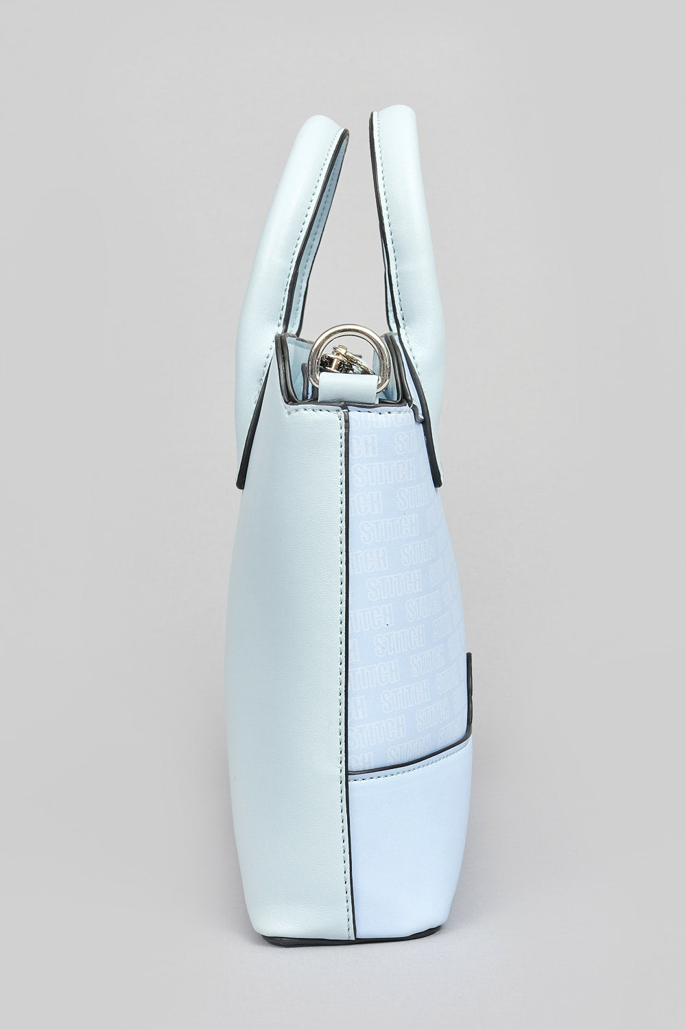 STITCH PU STRUCTURED HANDBAG