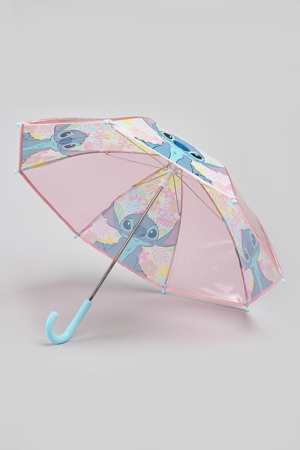 STITCH PINK BLUE FLORAL UMBRELLA